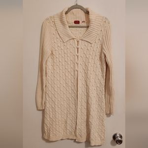 Women's Valerie Stevens Cream Long Sweater Duster